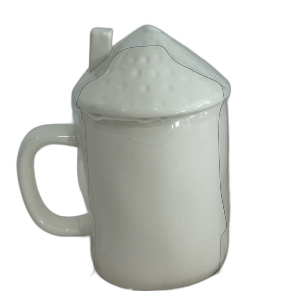 Rae Dunn Artisan Collection by Magenta “ HOME” Embossed Ceramic Mug /Lid. NEW - Picture 3 of 10